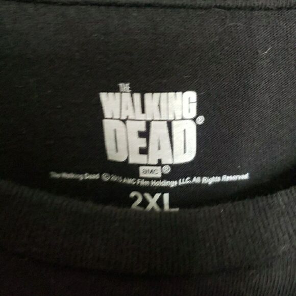 The Walking Dead Sleeveless Shirt Men 2XL Black 2015 Skull Zombies Horror Gore - Picture 3 of 12